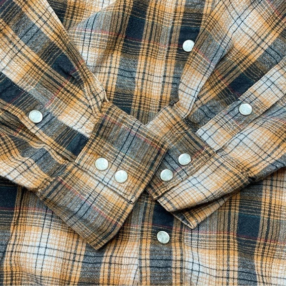 Jesse James Work Wear West Coast Choppers Plaid Long Sleeve size Large - Picture 7 of 11